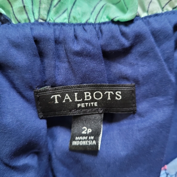 Talbots Voile Hibiscus Maxi Dress Size Women's 2 Petite - Picture 12 of 13